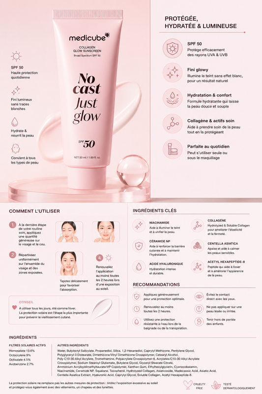Medicube Collagen Glow Sunscreen SPF 50 - texture
