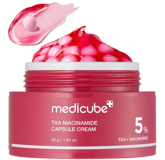 Medicube TXA Niacinamide Capsule Cream – Crème Dual Éclat & Anti-Taches en Capsules (5 % Niacinamide + TXA) 55 g