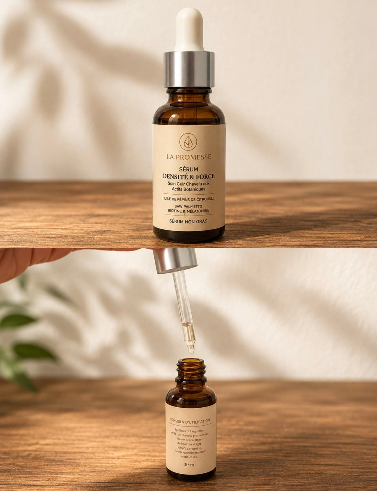 Flacon de sérum anti-chute et repousse cheveux Glownly