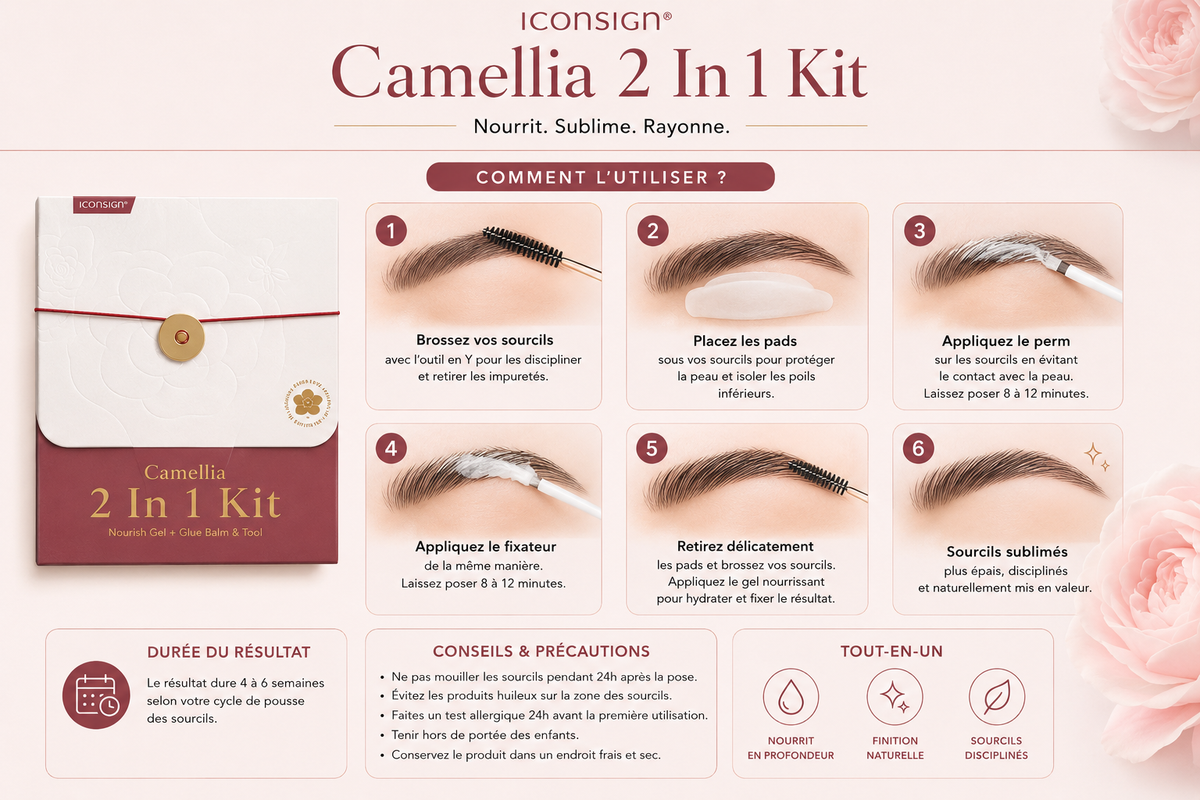 Camellia 2 in 1 Brow Lift Glownly - etape application