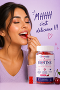 Gummies Cheveux Saw Palmetto & Biotine – Goût Cerise